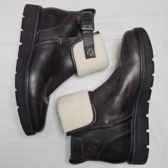 Timberland Kenniston Fleece Lined Snow Boots Brown Leather A1KEJ Women's Size 9 - Picture 6 of 11